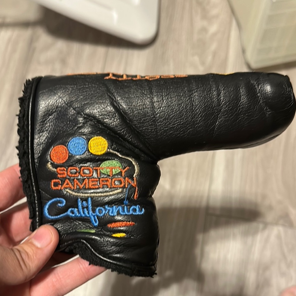 Scotty Cameron Black Putter Cover with Colorful Embroidery